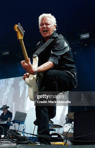 Iva Davies of Icehouse performs on stage during the Homebake Music Festival on December 3, 2011 in Sydney, Australia.