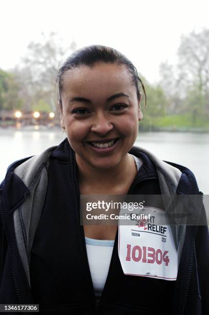 Jaye Jacobs takes part in Sport Relief 2004 in London, England, circa 2004.