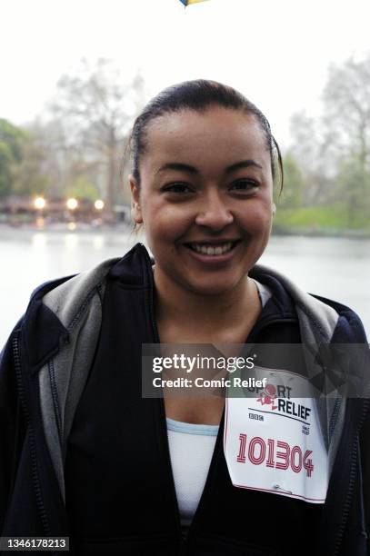 Jaye Jacobs takes part in Sport Relief 2004 in London, England, circa 2004.