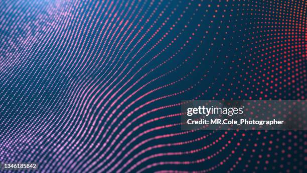 3d rendering futuristic abstract background,particle motion graphic digital design - collegare i puntini foto e immagini stock