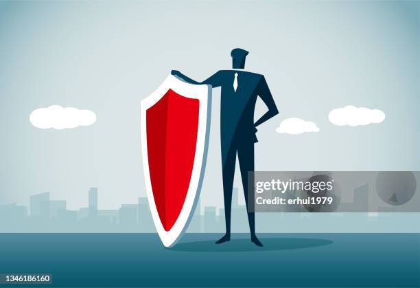 sheltering - bodyguard stock illustrations