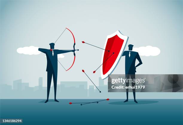 insurance agent - defending stock illustrations