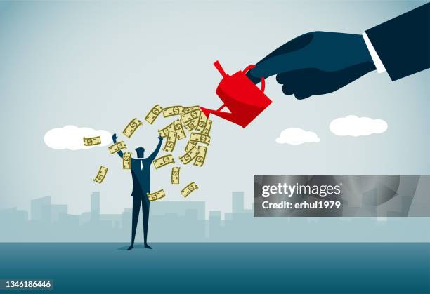 wealth - pouring stock illustrations