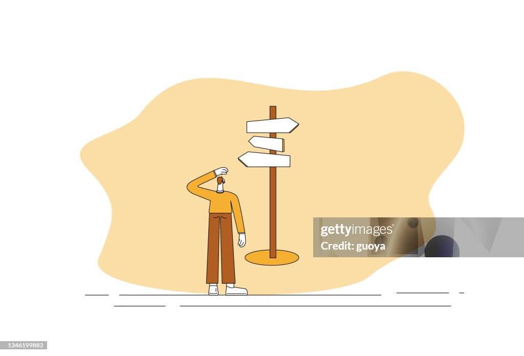 The Business Man Cant Find His Direction High-Res Vector Graphic ...