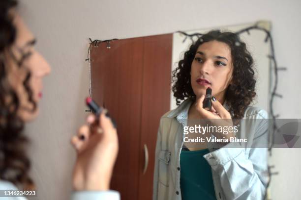 trans girl portrait - showus makeup stock pictures, royalty-free photos & images