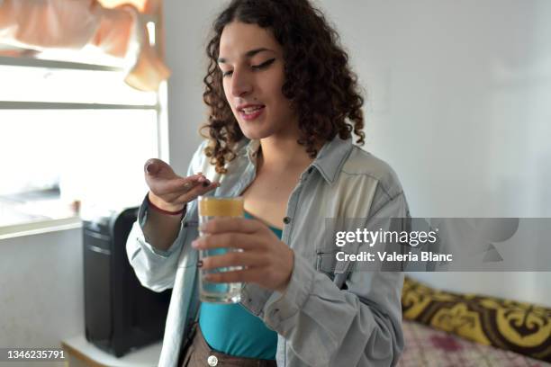 trans girl portrait - hormone stock pictures, royalty-free photos & images