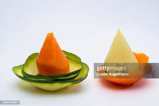 salat with zucchini and carrot - zanahoria stock pictures, royalty-free photos & images