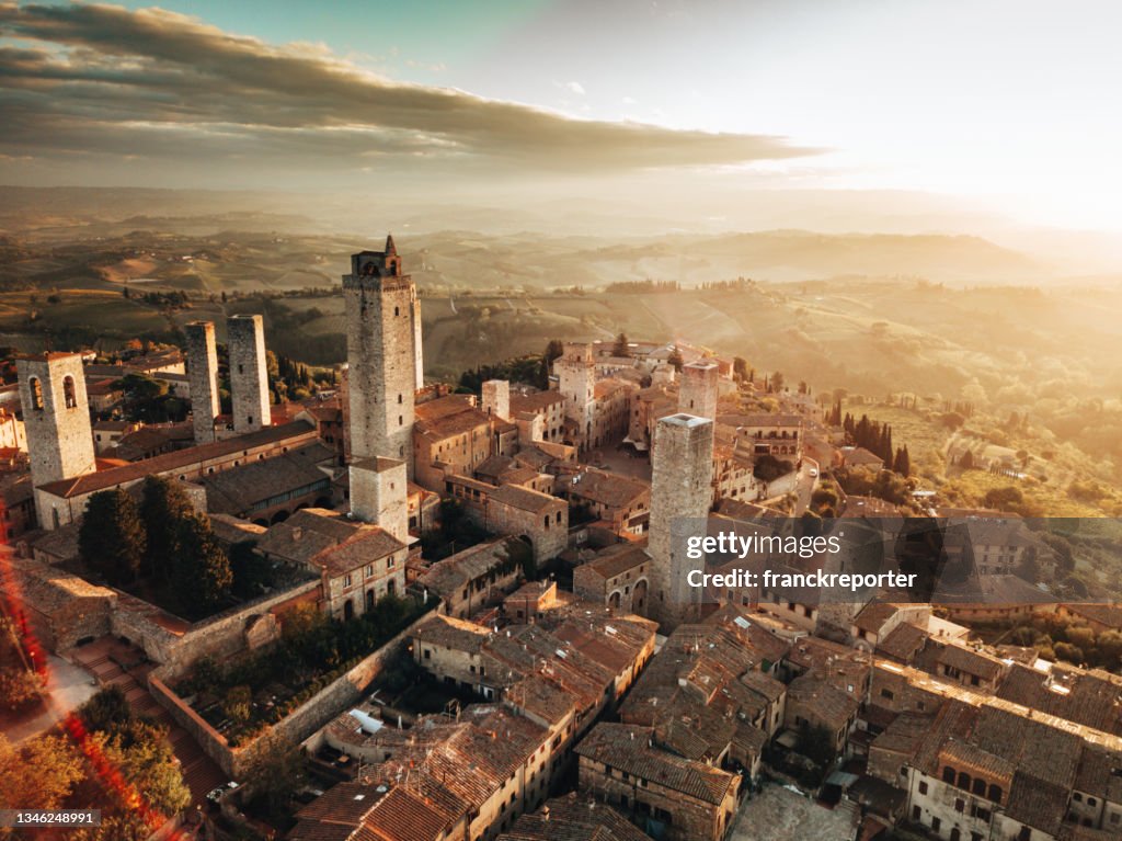 San Gimignano aerial view