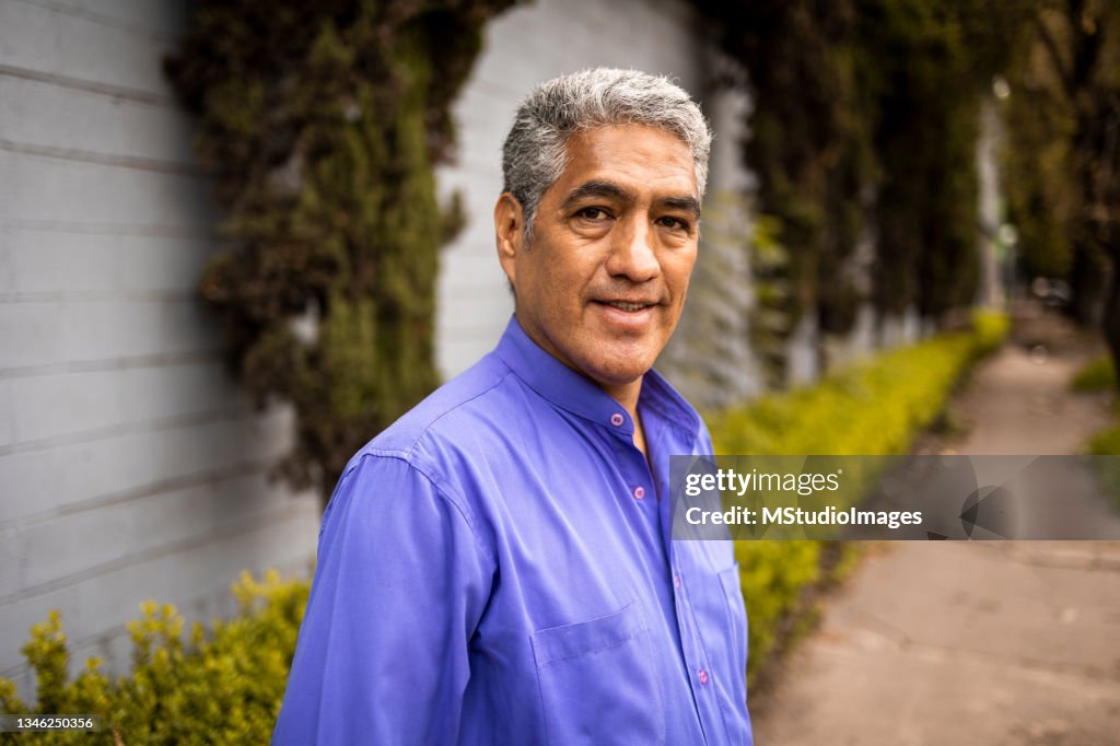 Portrait of a happy senior man