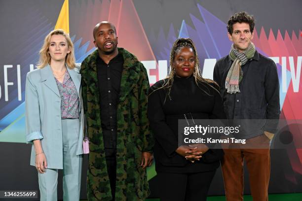 Charlotte Ritchie, Kiell Smith-Bynoe, Lolly Adefope and Mathew Baynton attend "The Phantom Of The Open" World Premiere attend "The Phantom Of The...