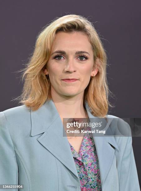 Charlotte Ritchie attends "The Phantom Of The Open" World Premiere during the 65th BFI London Film Festival at The Royal Festival Hall on October 12,...