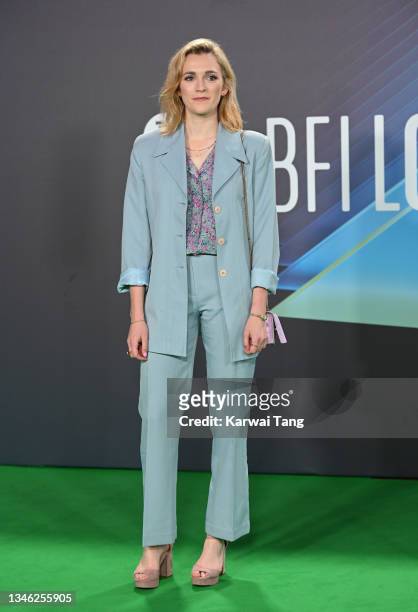 Charlotte Ritchie attends "The Phantom Of The Open" World Premiere during the 65th BFI London Film Festival at The Royal Festival Hall on October 12,...