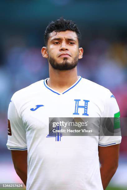 Marcelo Pereira of Honduras during the match between Mexico and Honduras as part of the Concacaf 2022 FIFA World Cup Qualifier at Azteca Stadium on...