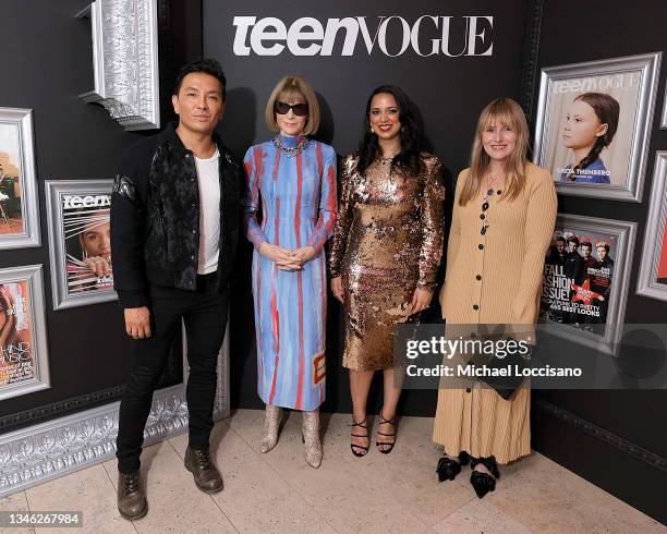 Prabal Gurung, Anna Wintour, Teen Vogue Editor-in-Chief Versha Sharma, and Amy Astley attend as Teen Vogue Celebrates Turning 18 at The Standard East...