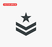 Military Rank Badge Emblem Icon Vector Illustration Design Editable Resizable EPS 10