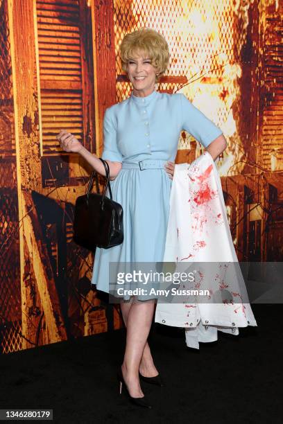 Jamie Lee Curtis attends the costume party premiere of "Halloween Kills" at TCL Chinese Theatre on October 12, 2021 in Hollywood, California.