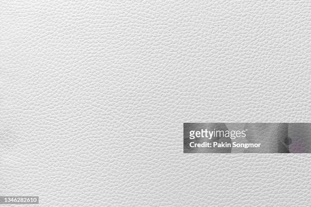 close up white leather and texture background. - leather fotografías e imágenes de stock