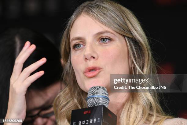 Actress Melanie Laurent attends the world premiere of Netflix film '6 Underground' at Four Seasons Hotel on December 02, 2019 in Seoul, South Korea.