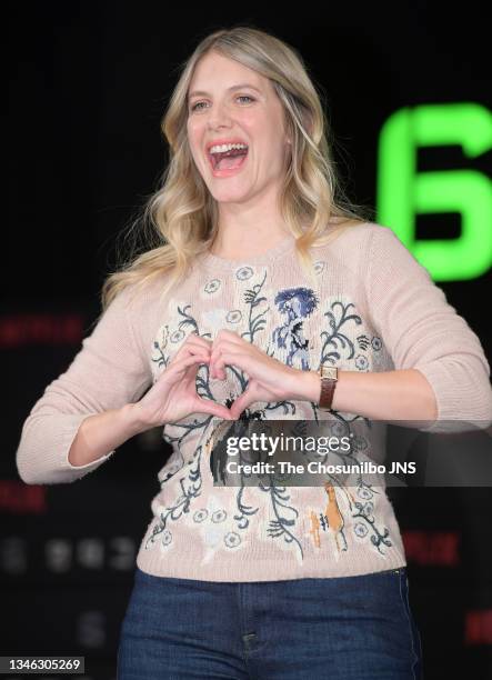 Actress Melanie Laurent attends the world premiere of Netflix film '6 Underground' at Four Seasons Hotel on December 02, 2019 in Seoul, South Korea.