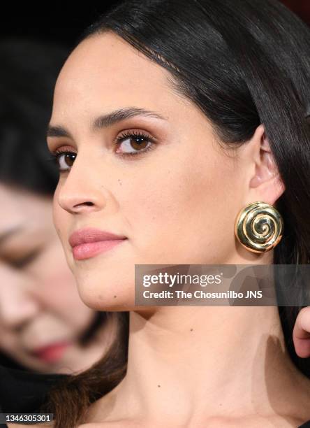 Actress Adria Arjona attends the world premiere of Netflix film '6 Underground' at Four Seasons Hotel on December 02, 2019 in Seoul, South Korea.