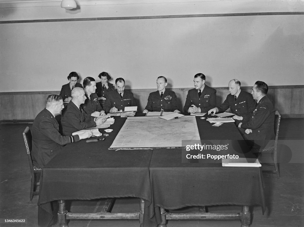 Raf Command Structure Senior Royal Air Force officers take part in a RAF Bomber Command ...