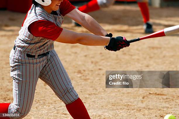 foul ball - softball sport stock pictures, royalty-free photos & images