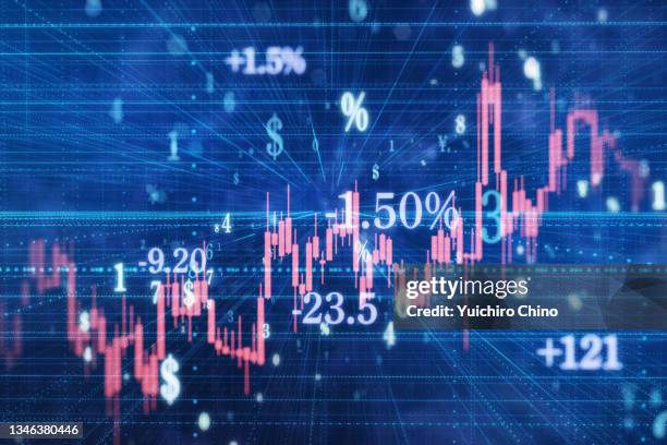 stock market chart - stocks stockfoto's en -beelden