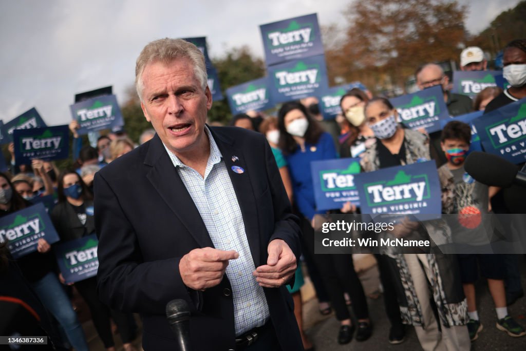 Candidate Terry McAuliffe Votes In Virginia's Election For Governor