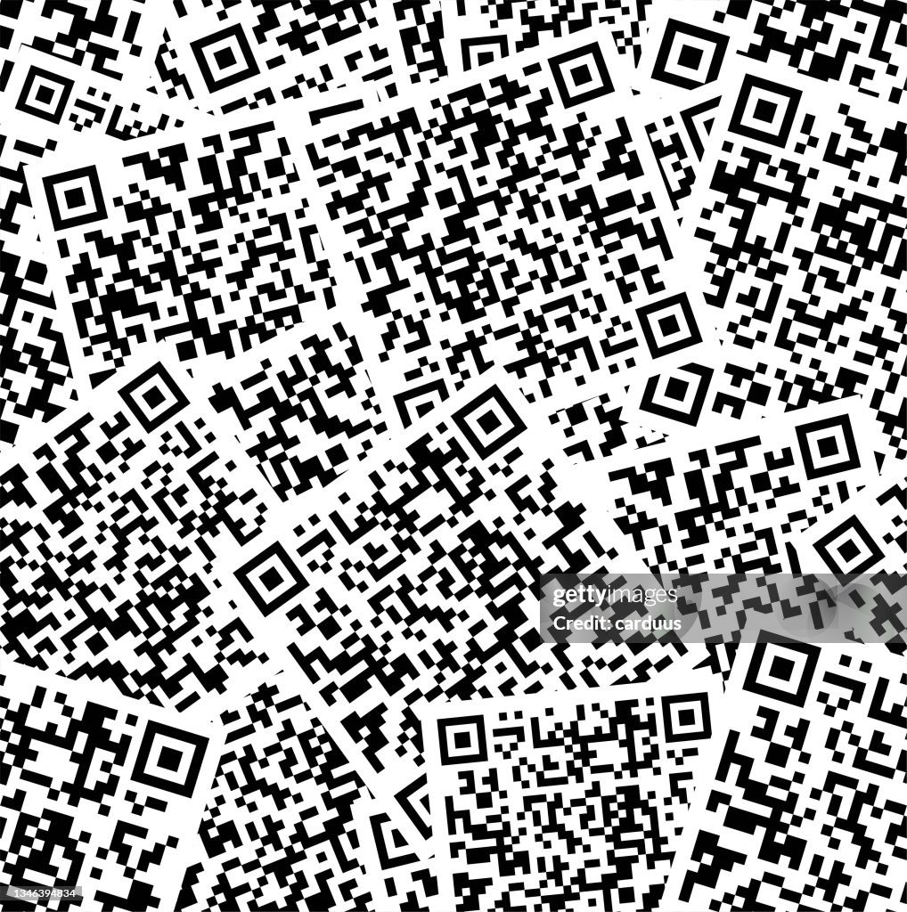 Seamless black and white code pattern