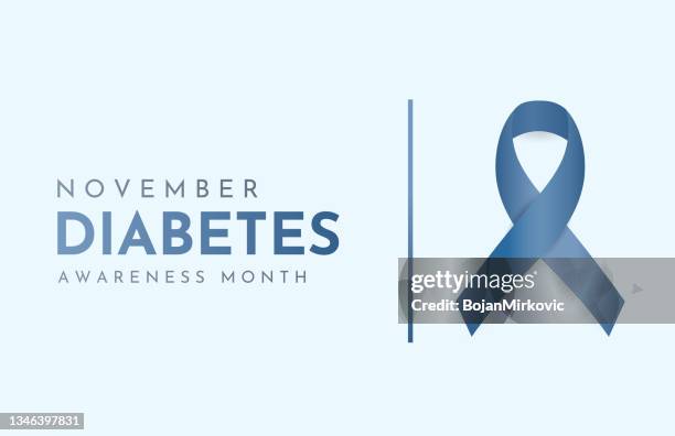 diabetes awareness month card, november. vector - diabetes 幅插畫檔、美工圖案、卡通及圖標