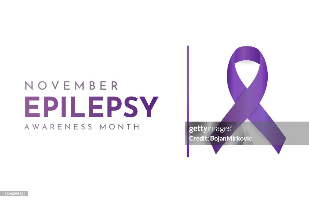 Epilepsy Awareness Month card, November. Vector