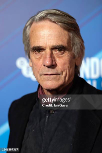 Jeremy Irons attends the "Munich - Edge Of War" World Premiere during the 65th BFI London Film Festival at the BFI Southbank on October 13, 2021 in...