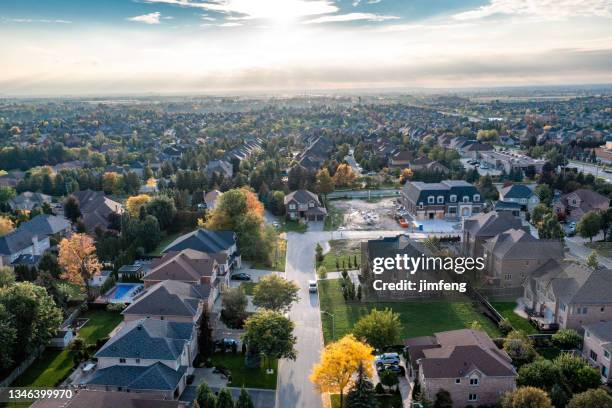 aerial view of residential distratic - suburban apartments stock pictures, royalty-free photos & images