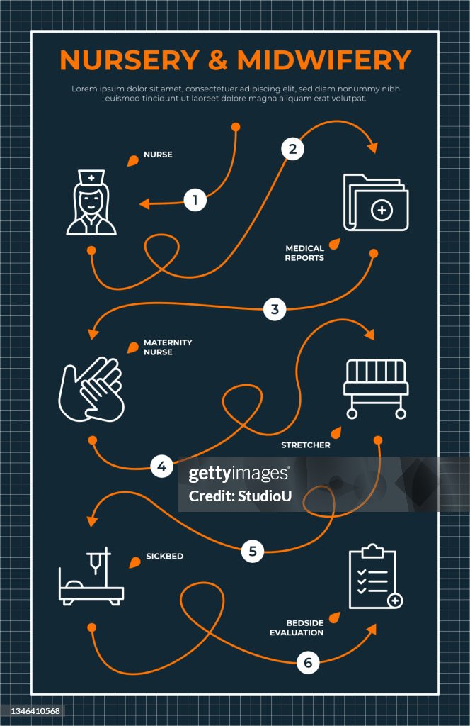 Midwife Rota Example Nursery And Midwifery Roadmap Infographic Template High-Res Vector ...