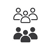 Group of people or group of users or friends, vector, icon.
