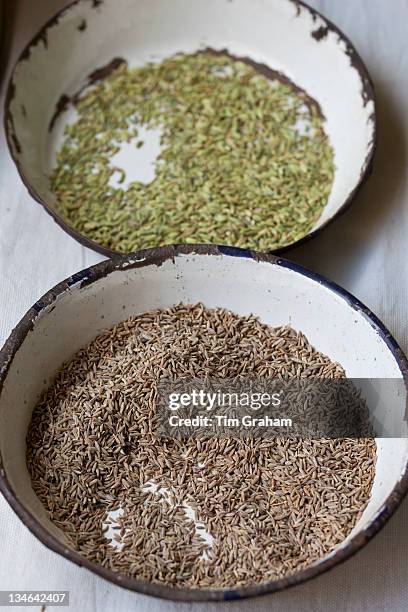 Anise and Cumin on sale at Old Delhi Khari Baoli Spice and Dried Foods Market, India