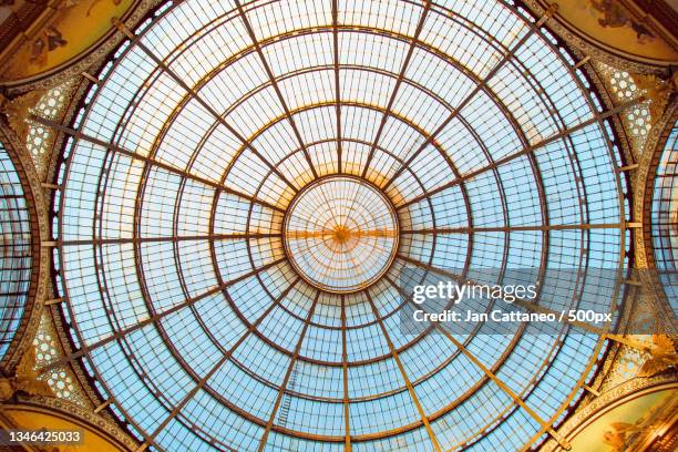directly below shot of ceiling,milan,italy - circular business district stock pictures, royalty-free photos & images