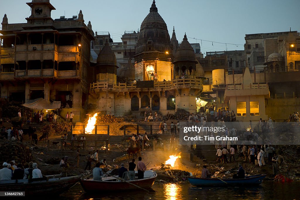 Hindu Cremation by Ganges in Varanasi, India