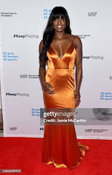 Aja Evans attends The Women’s Sports Foundation’s Annual Salute to Women in Sports at New York Historical Society on October 13, 2021 in New York...