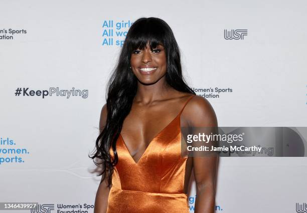 Aja Evans attends The Women’s Sports Foundation’s Annual Salute to Women in Sports at New York Historical Society on October 13, 2021 in New York...
