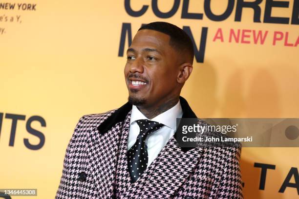 Nick Cannon attends "Thoughts Of A Colored Man" opening night at Golden Theatre on October 13, 2021 in New York City.