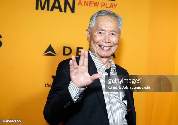 George Takei attends "Thoughts Of A Colored Man" opening night at Golden Theatre on October 13, 2021 in New York City.