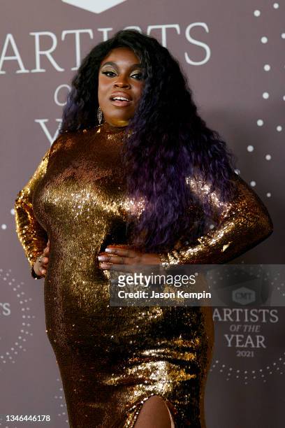 Yola attends the 2021 CMT Artist of the Year on October 13, 2021 in Nashville, Tennessee.