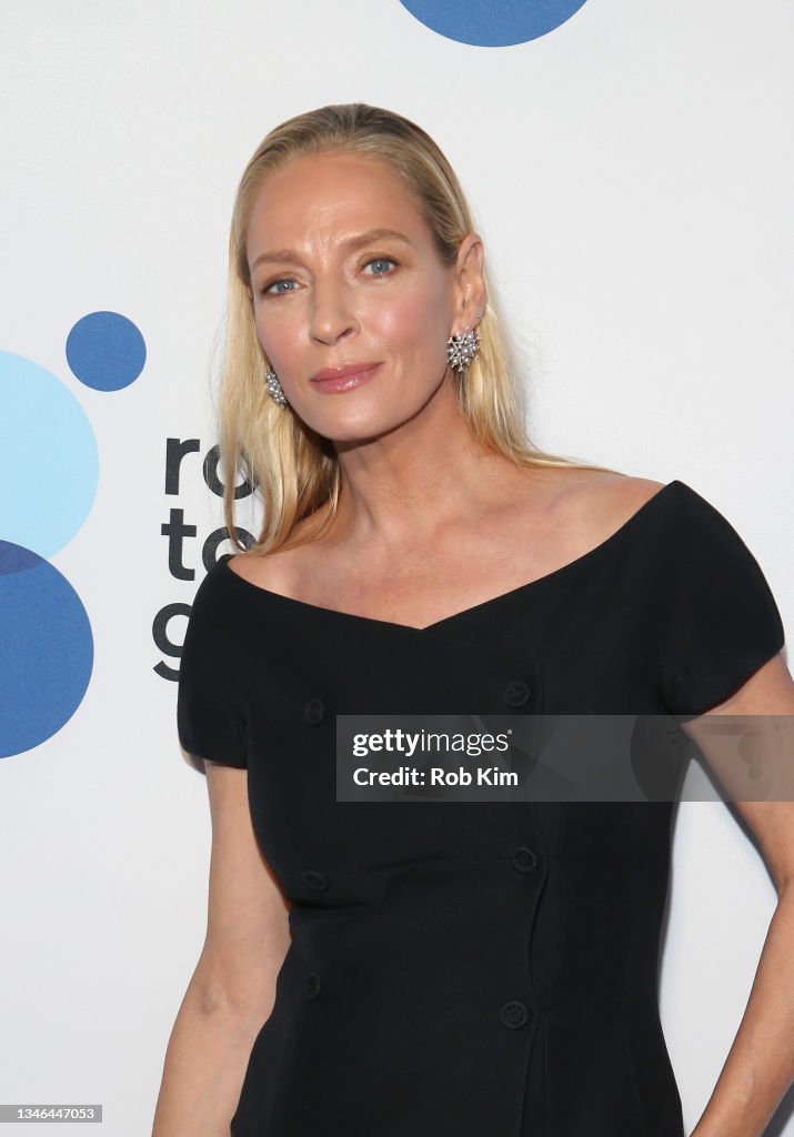 Uma Thurman attends the Room to Grow annual benefit at The Foundry on