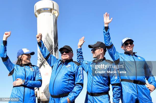 Blue Origin vice president of mission and flight operations Audrey Powers, Star Trek actor William Shatner, Planet Labs co-founder Chris Boshuizen...