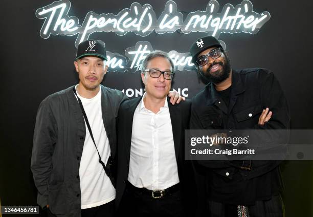 Dao-Yi Chow, Montblanc CEO Nicolas Baretzki, and Maxwell Osborne attend as Montblanc partners with Public School New York to launch a new...