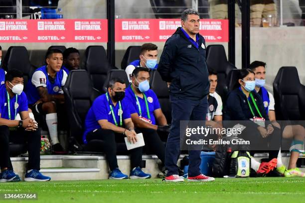 Head coach Luis Fernando Suárez of Costa Rica watches in the second half of a 2022 World Cup Qualifying match against the United States at Lower.com...