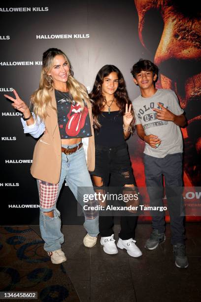 Aylin Mujica attends as Universal Pictures presents a special Miami screening of Halloween Kills hosted by Telemundo's Jorge Bernal on October 13,...