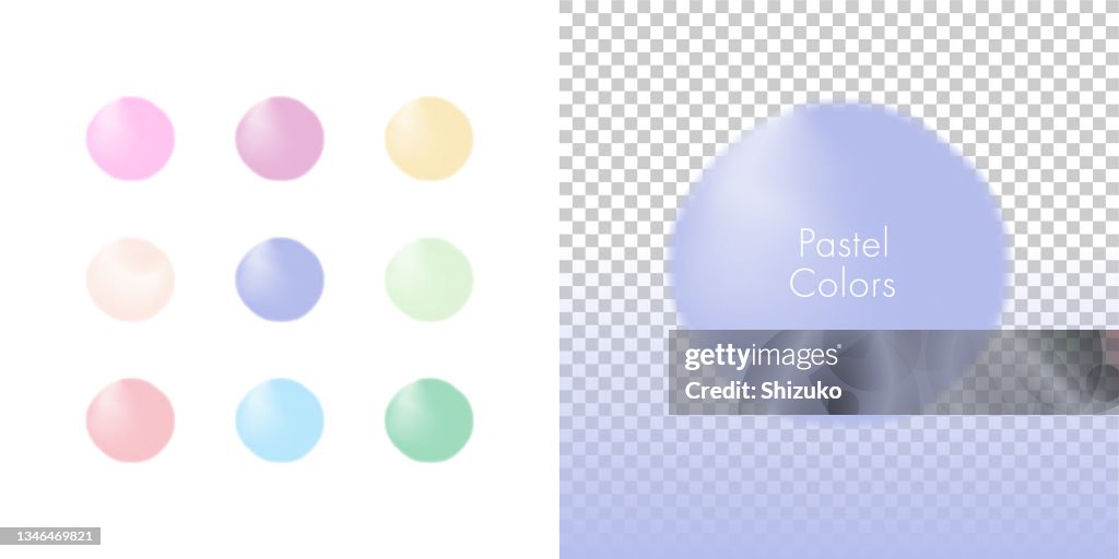 Pastel color round shape.Soft light gradation.A sphere with a simple but clay-like texture.Pale color.
