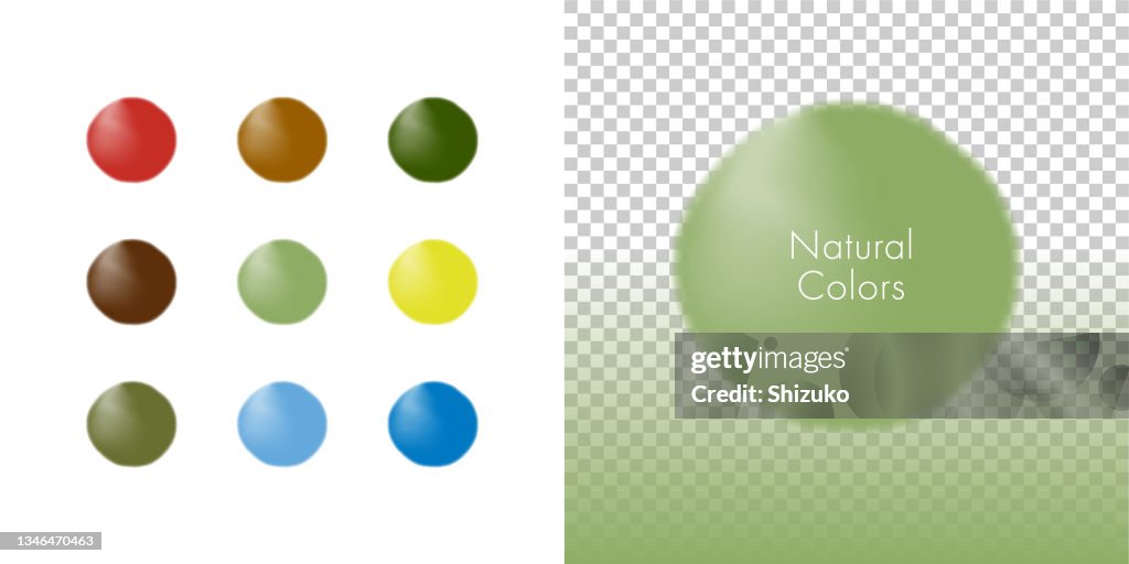 Natural color round shape.Soft light gradation.A sphere with a simple but clay-like texture.Earth color.